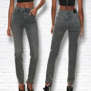 Aritzia Denim Forum Grey Wash The '90s Hi-rise Drianpipe Slim Jean Size 28 X 30L